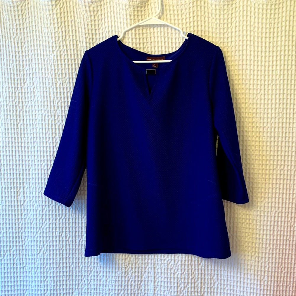 Blue Dress shirt with metal embellishment